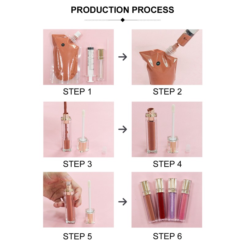 Lip Gloss Base Factory - DIY 151 Shades Refill Pouch Pigment Vegan Bulk