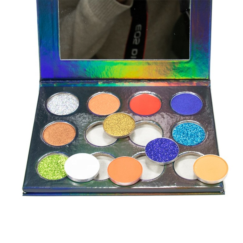 Eyeshadow Palette Factory - No Label 12 Color Private Label High Pigment