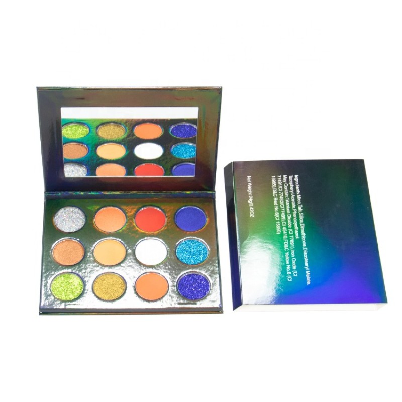 Eyeshadow Palette Factory - No Label 12 Color Private Label High Pigment