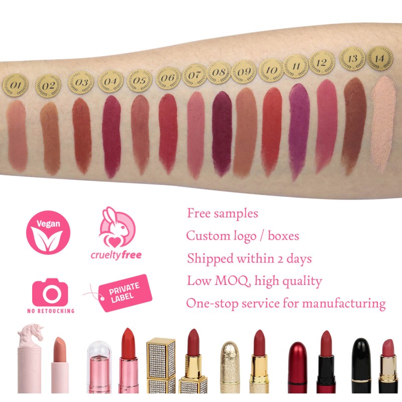 Lipstick Supplier - Make Your Own Brand Low Moq Vegan Matte Red Wholesale