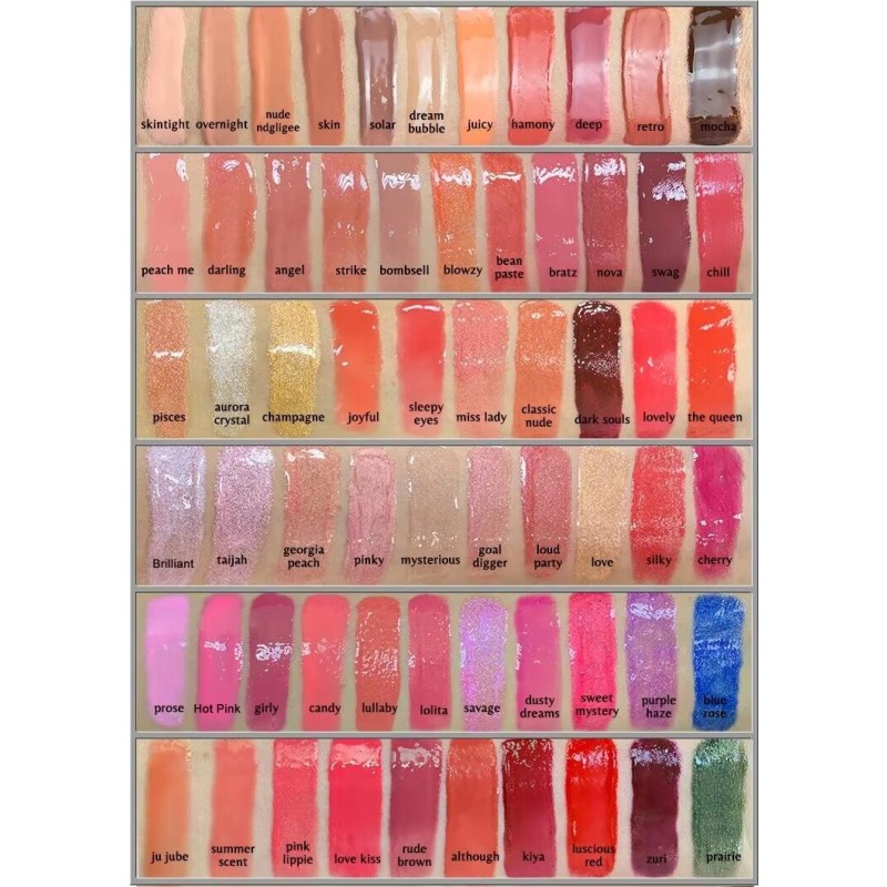 Lip Gloss Base Factory - DIY 151 Shades Refill Pouch Pigment Vegan Bulk