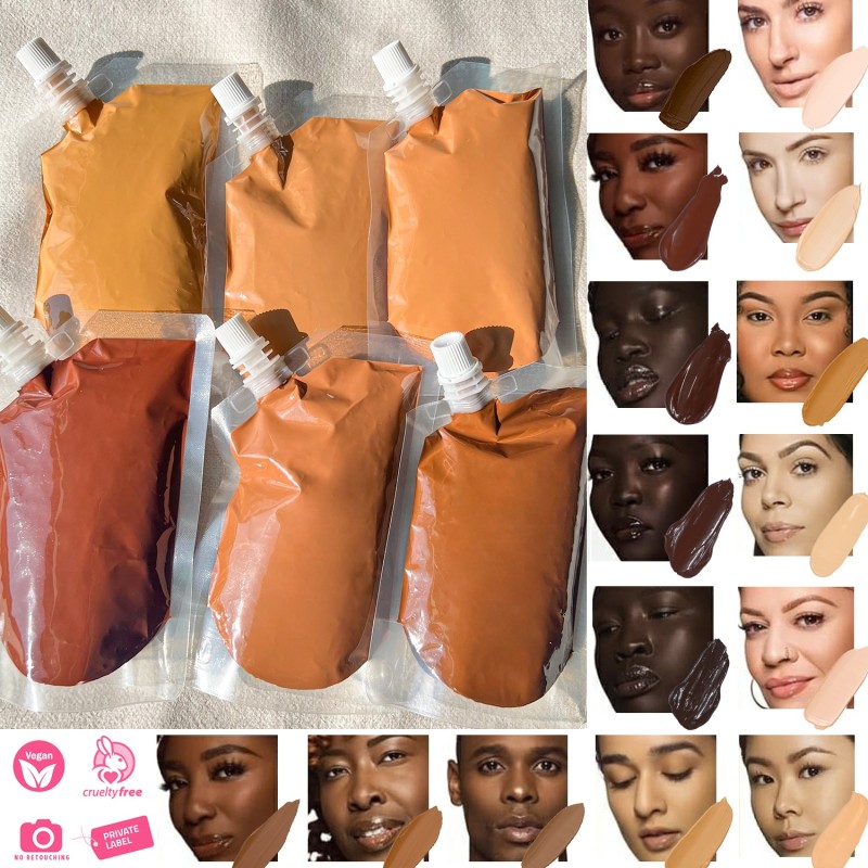 Liquid Foundation Manufacturer - No Logo Waterproof Matte Pouch Bulk Makeup