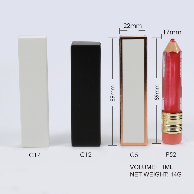 Lip Gloss Tube Manufacturer - 2020 Low Moq Cute Pencil Shaped Clear with Brush
