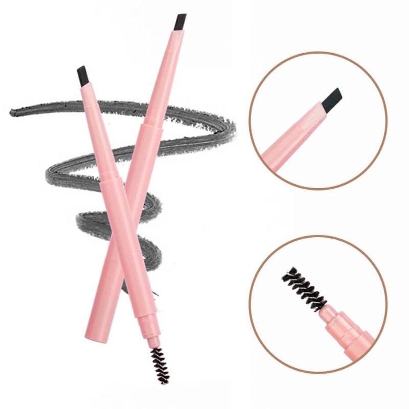 Eyebrow Pencil Manufacturer - Rebrand Low MOQ Custom Waterproof Wax 2in1 OEM