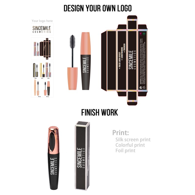 Mascara Supplier - Hot Selling Waterproof Custom Logo 4D Silk Fiber Black