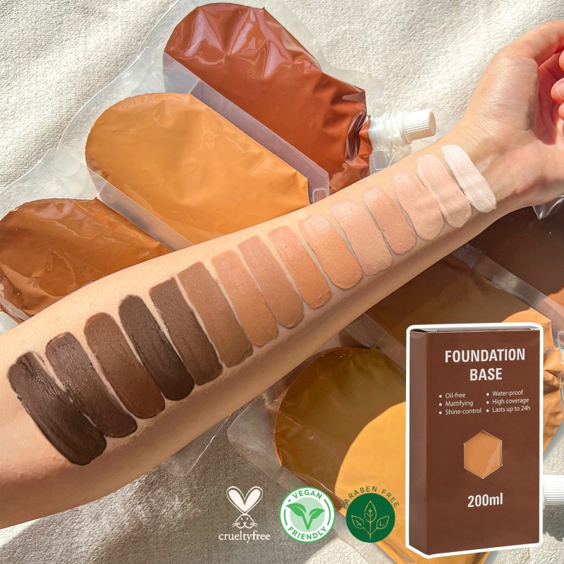 Liquid Foundation Manufacturer - No Logo Waterproof Matte Pouch Bulk Makeup