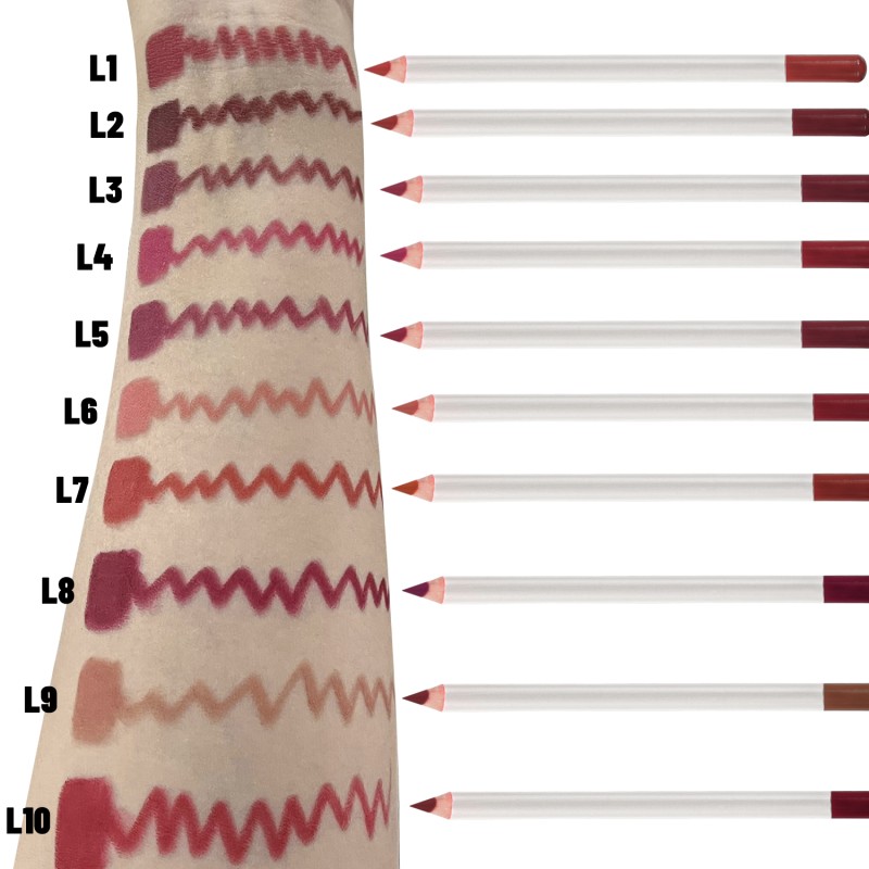 Lip Liner Pencil Manufacturer - 10 Colors Matte Creamy Pigmented Waterproof