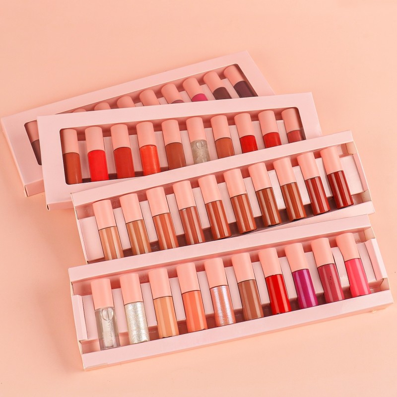 Lip Gloss Set Supplier - 10pcs Mini Long Wearing High Shine Waterproof Nude