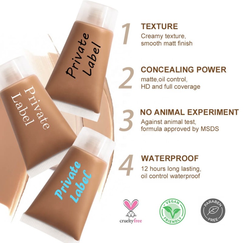 Foundation Supplier - 25 Shades Matte Sensitive Muscle Waterproof Private