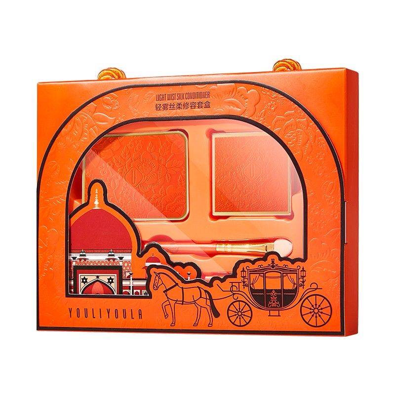 Eye Shadow Box Supplier - High Gloss Cover Box Three-dimensional Natural Powder