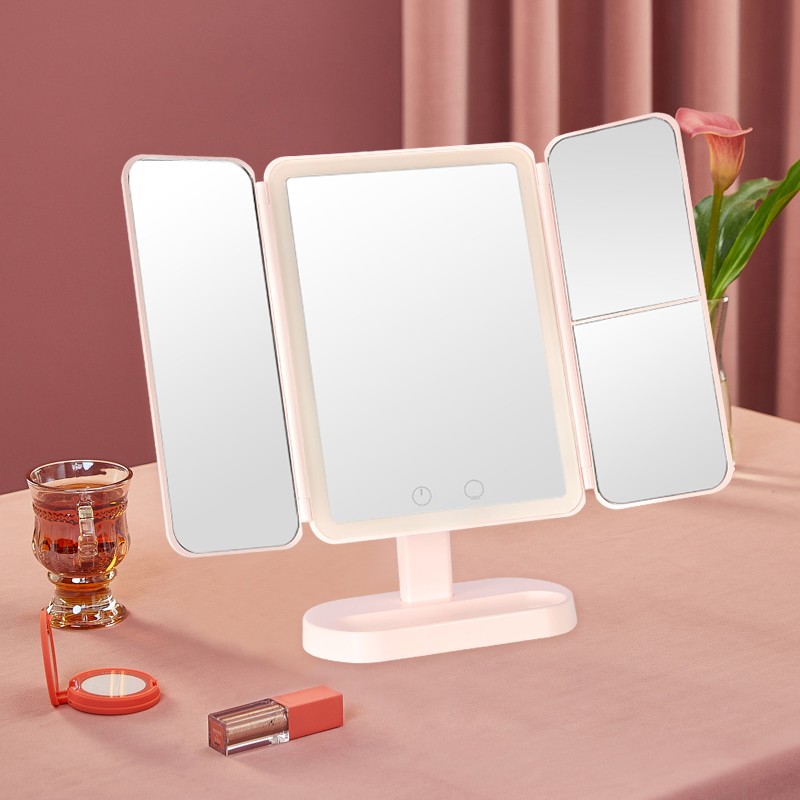 Makeup Mirror Supplier - Hot Selling USB Rechargeable Touch Switch 3 Colors LED