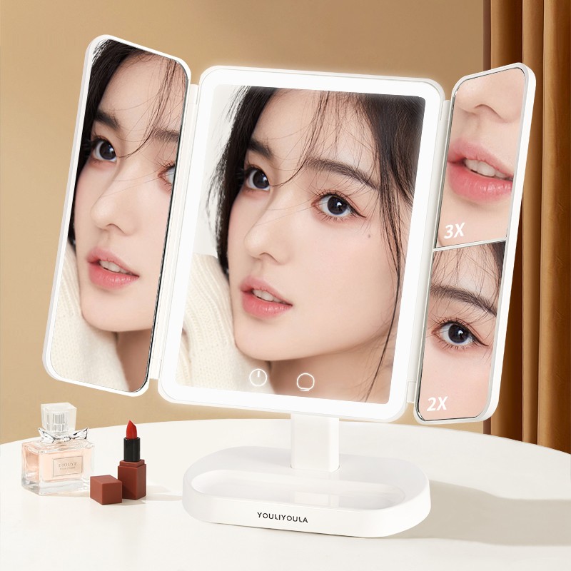 Makeup Mirror Manufacturer - Best Selling Double Open Face LED Light Strip Mirror