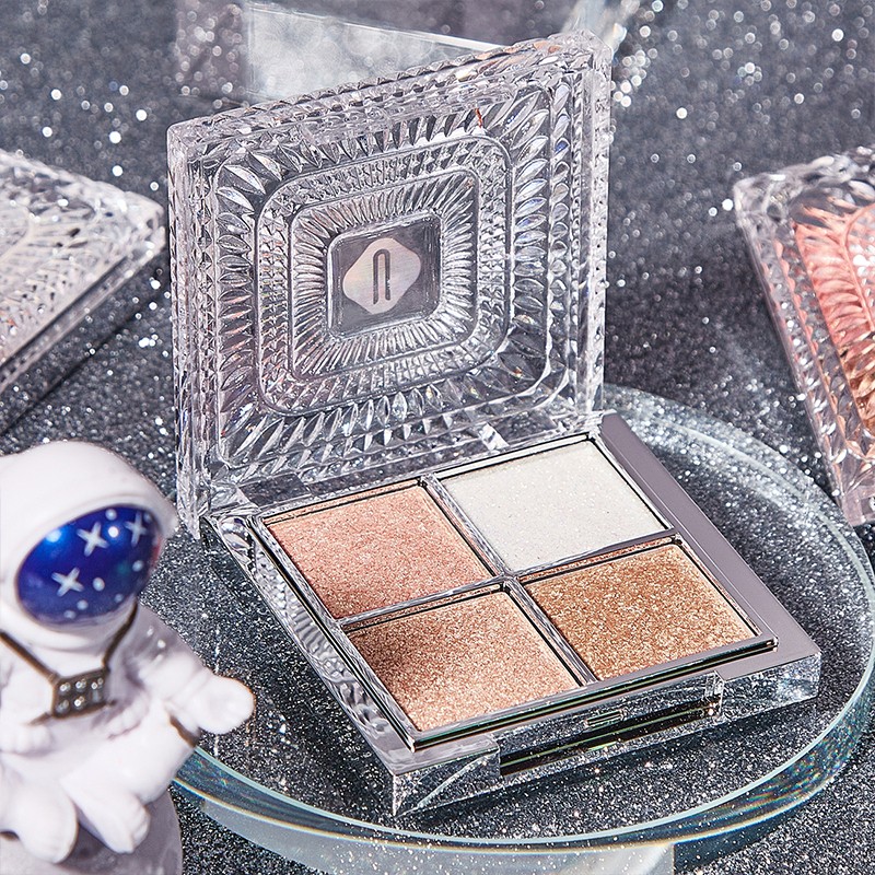 Eye Shadow Supplier - Custom DIY High Quality Quad Disk Star Shining Powder