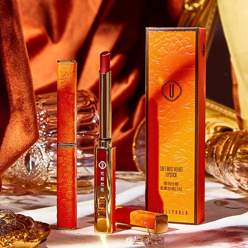Lipstick Factory - Orange Velvet Soft Fog Silky Texture Rich Color Non Drying