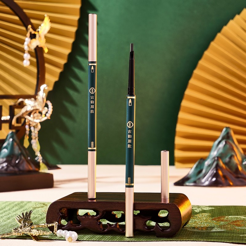Eyebrow Pencil Factory - Double Headed Thin Antique Style Waterproof Triangular Pencil
