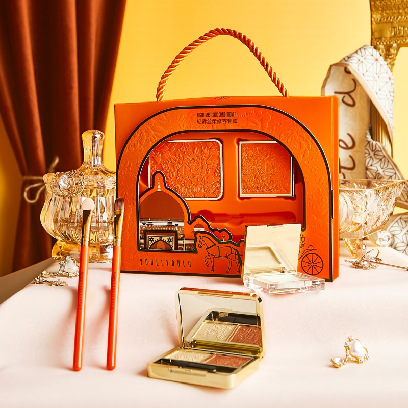 Eye Shadow Box Supplier - High Gloss Cover Box Three-dimensional Natural Powder