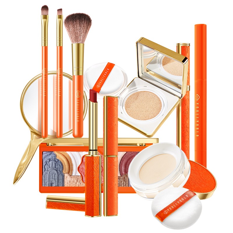 Makeup Set Factory - Hot Selling Orange Tiktok 11 Piece All in One Beauty Gift