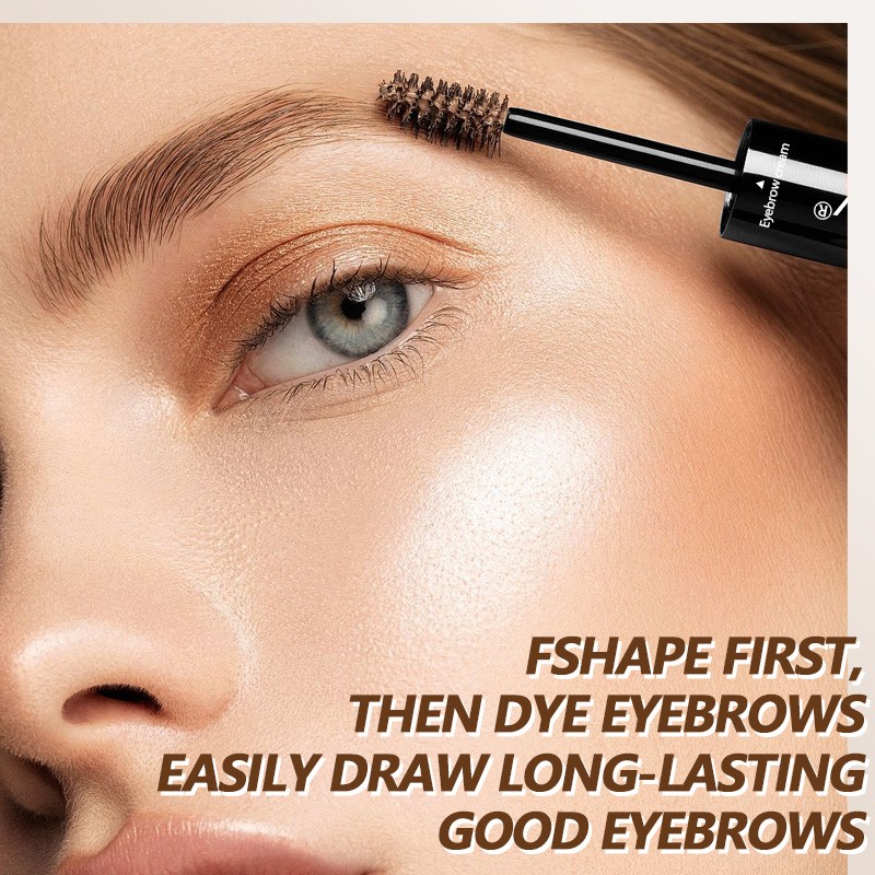 Eyebrow Gel Factory - 2 in 1 Double Head Natural Waterproof Liquid Dye Brush