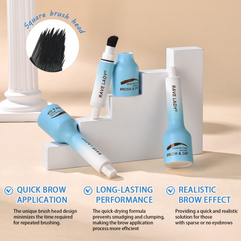 Eyebrow Tint Manufacturer - Waterproof Pomade Angled Brush Dip Liquid Enhancement