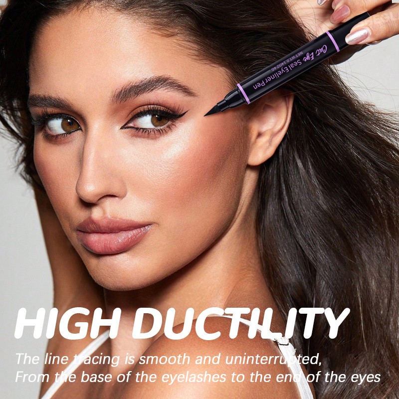 Eyeliner Pen Supplier - Double Ended Waterproof Fast Dry Black Liquid Pencil