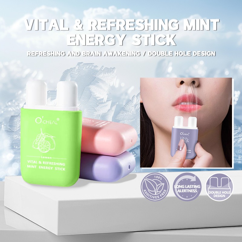 Nasal Inhaler Supplier - Refreshing Fruit Mint Aromatherapy Dual Tube Energy