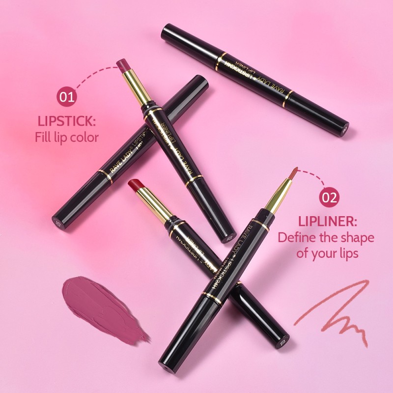 Lipstick Pen Factory - Double Ended Lip Liner Silky Matte Waterproof Luxury