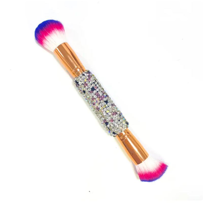 Makeup Brush Manufacturer - Sheer Shimmering Crystal Handle Double End Soft