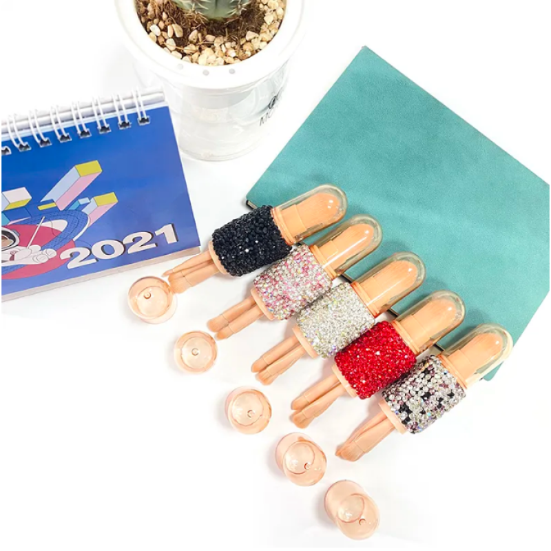 Makeup Brush Factory - Clear Crystal Biamond Handle 4-in-1 Eyeshadow Foundation