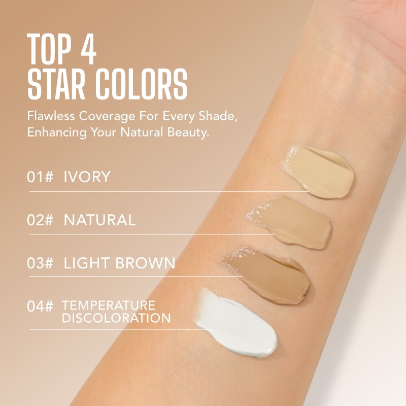 Liquid Foundation Manufacturer - O'CHEAL 4 Colors Creamy Lightweight Waterproof