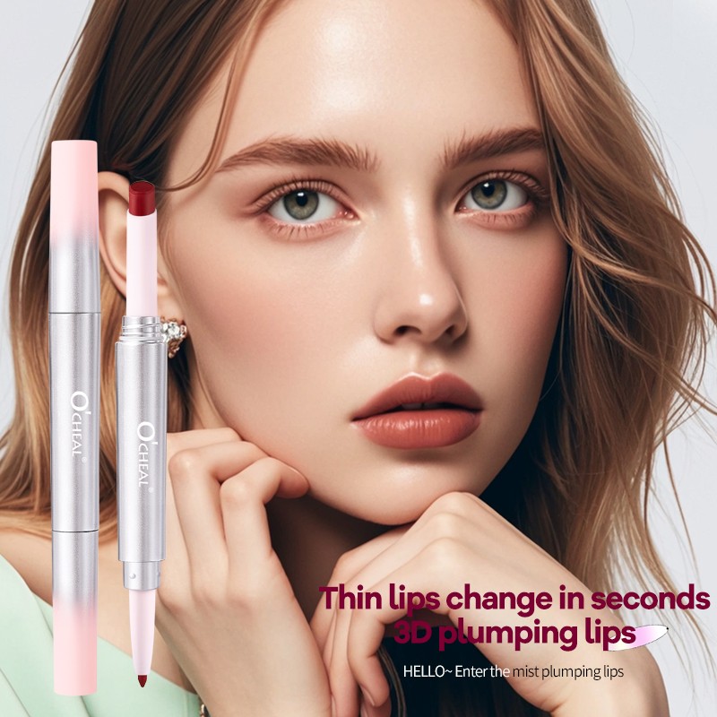 Lip Gloss Manufacturer - 2 in 1 Lip Liner 6 Colors Red Vegan Double Ended