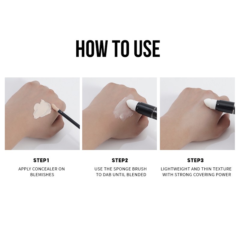 Foundation Stick Factory - Double Head Waterproof Sweat Proof HD Concealer