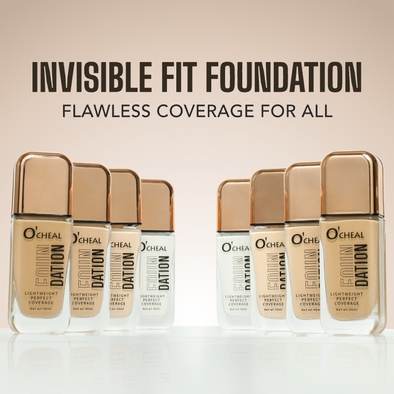 Liquid Foundation Manufacturer - O'CHEAL 4 Colors Creamy Lightweight Waterproof