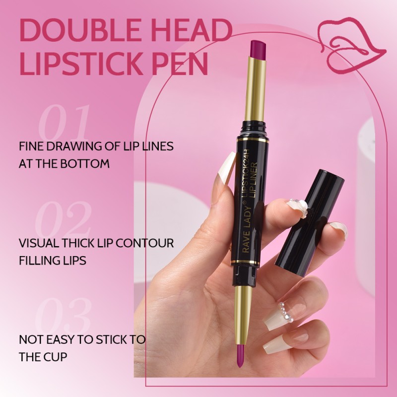 Lipstick Pen Factory - Double Ended Lip Liner Silky Matte Waterproof Luxury