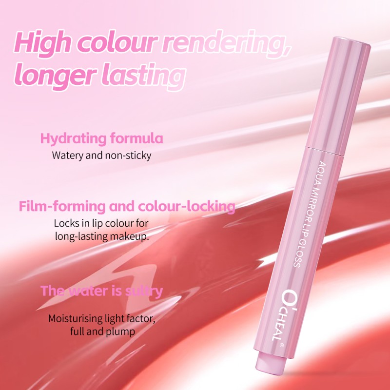 Lip Gloss Supplier - O'CHEAL Glasting Gloss Moisturizing Balm Watery Non Sticky