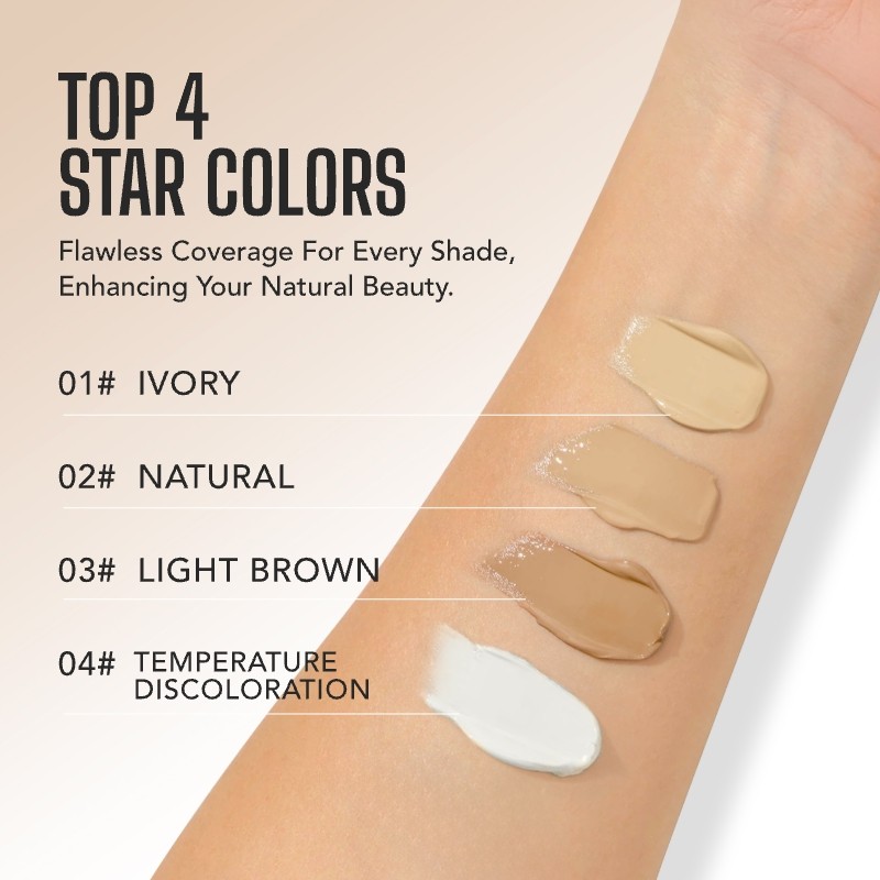 Concealer Foundation Supplier - 4 Color Oil Controlled Waterproof Lightweight