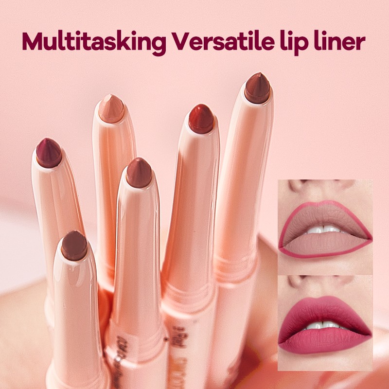Lip Liner Pencil Factory - High Pigmented Creamy Matte Long Wearing 6 Colors