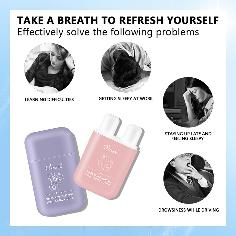 Nasal Inhaler Supplier - Refreshing Fruit Mint Aromatherapy Dual Tube Energy