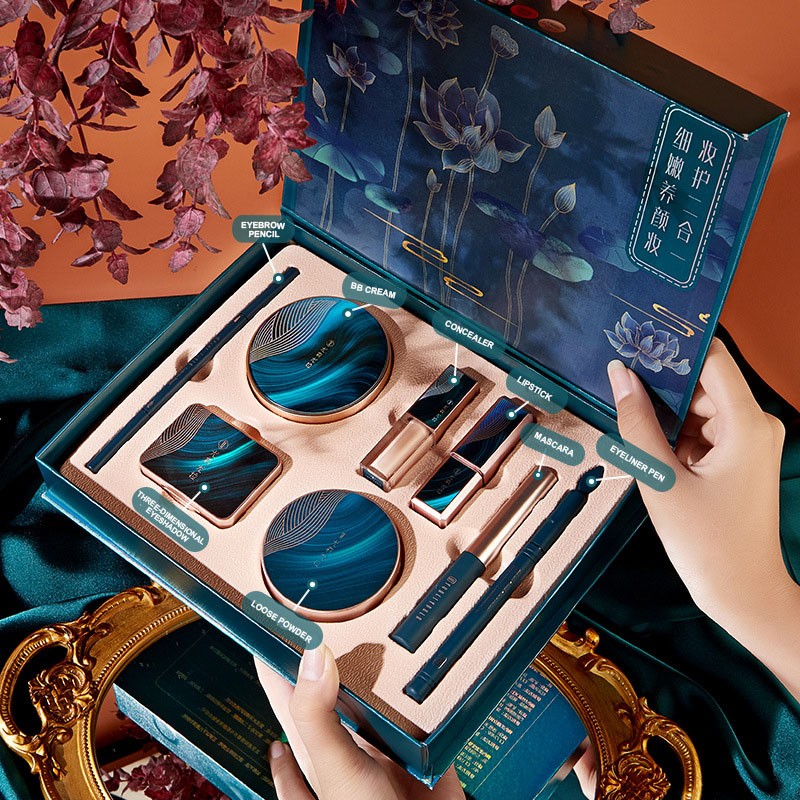 Makeup Set Manufacturer - 8Pcs/Set Gift Box Mushroom Air Cushion BB Cream