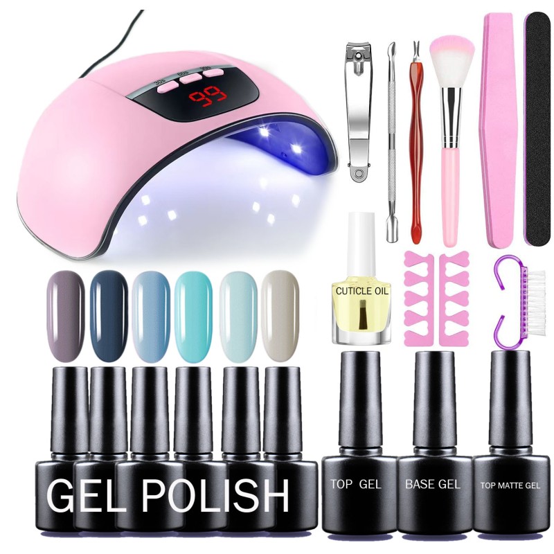 Nail Polish Kit Manufacturer - GPK01 Gel Starter Set with LED Lamp UV Light