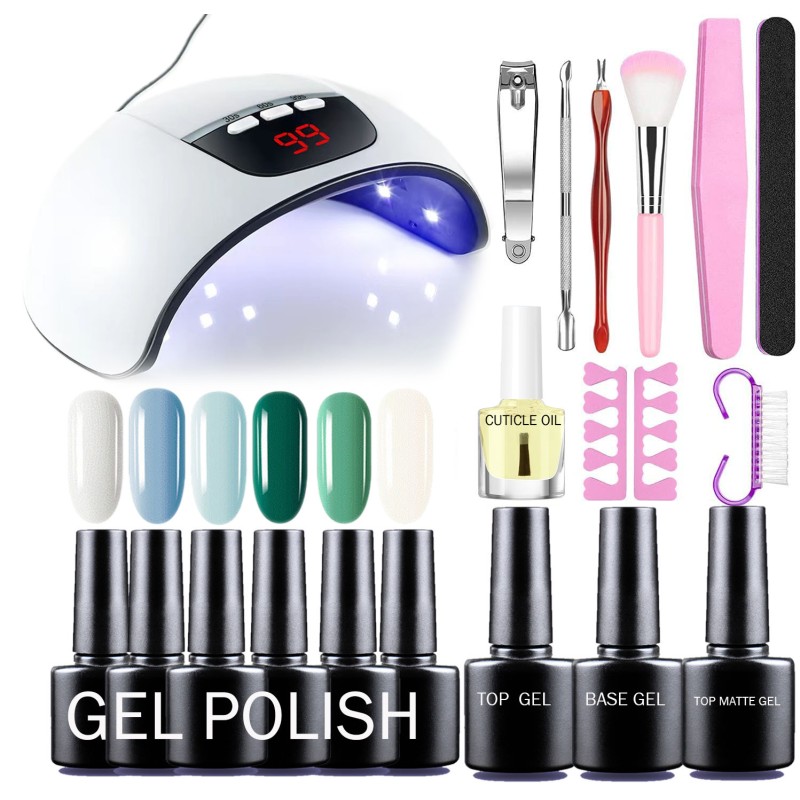 Nail Polish Kit Manufacturer - GPK01 Gel Starter Set with LED Lamp UV Light