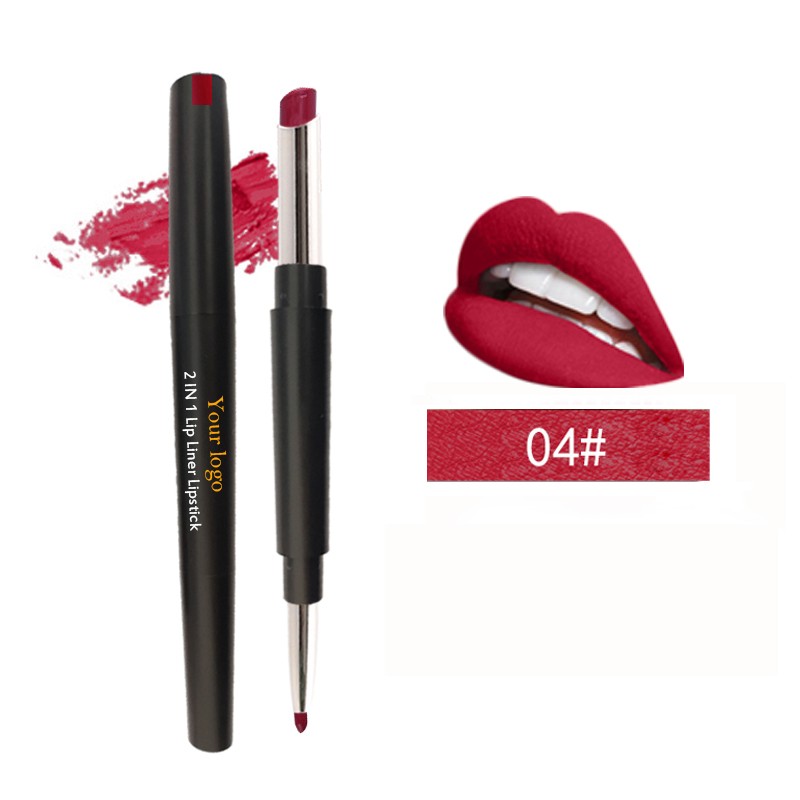 Lipstick Set Supplier - STKH01 Private Label Velvet Matte 2 in 1 with Liner