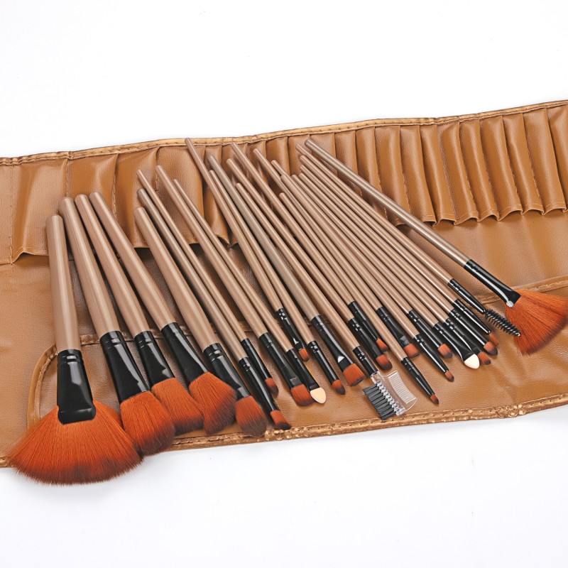 Makeup Brush Set Manufacturer - MB24A Professional 24 Pcs Plastic Handle Complete