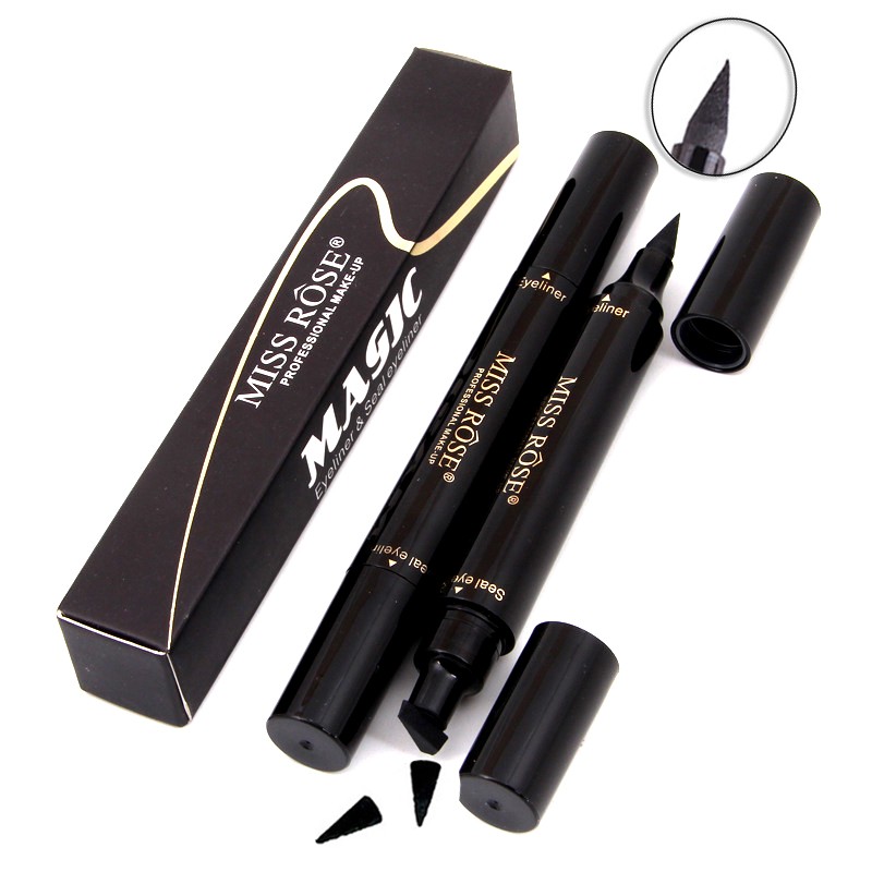 Eyeliner Pen Factory - YZB01B2 Miss Rose Waterproof Liquid 2 in 1 Stamp