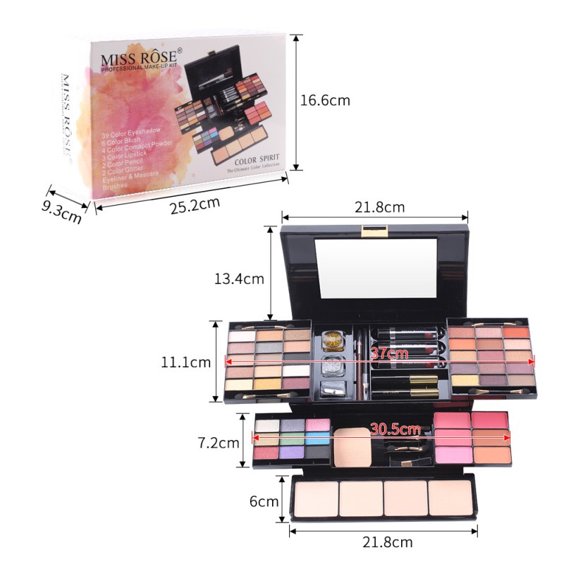 Makeup Kit Factory - 331NB Professional Miss Rose Wholesale Cosmetic Set