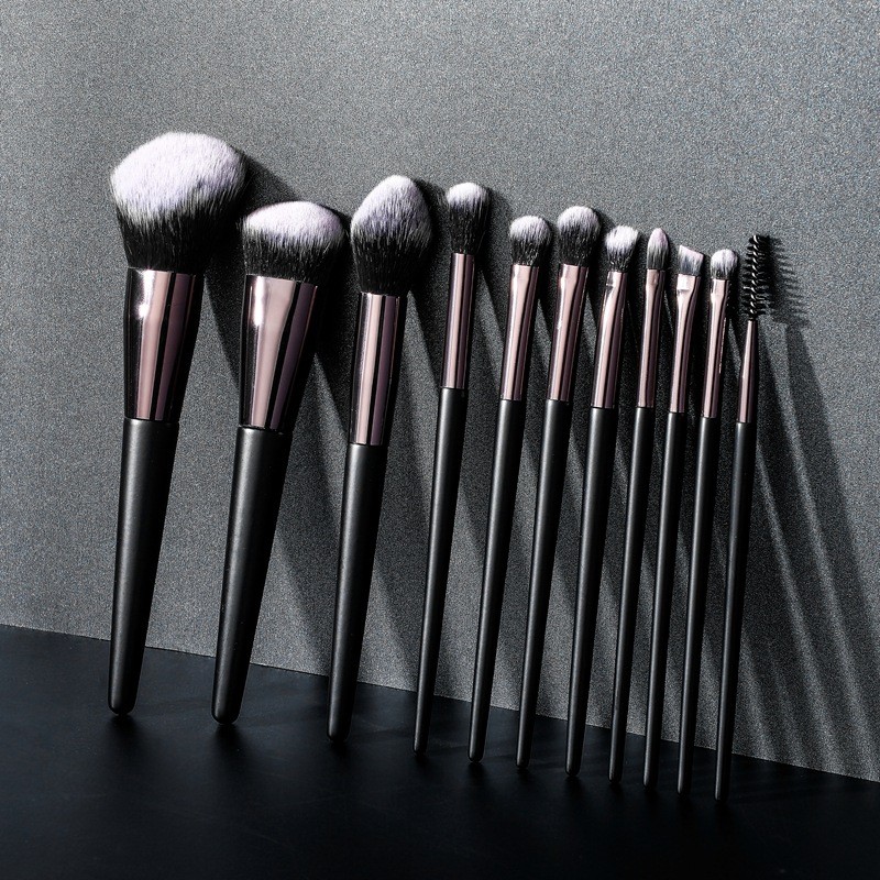 Makeup Brush Set Factory - BS11A Professional 11pcs Vegan Foundation Eye Shadow
