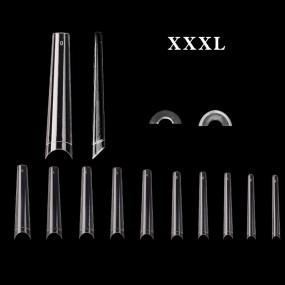 Nail Tips Factory - Ready to Ship 600 Pcs Clear Soft Gel Non C Curved