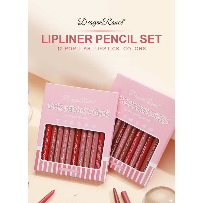 Lip Liner Set Factory - DR9003A Organic 6 Colors Moisturizing Matte for Girls