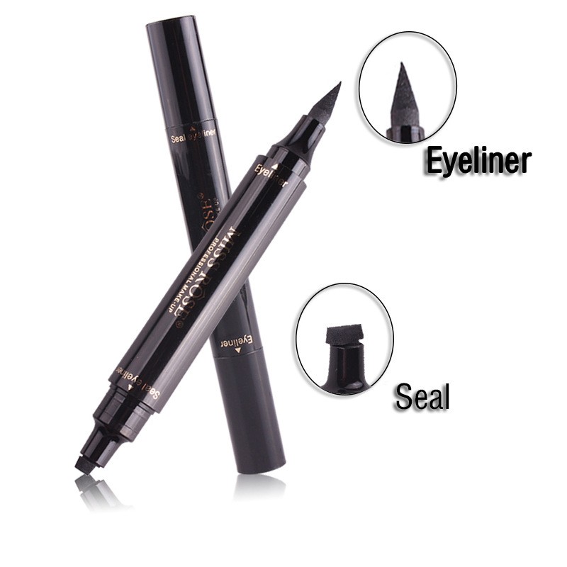 Eyeliner Pen Factory - YZB01B2 Miss Rose Waterproof Liquid 2 in 1 Stamp
