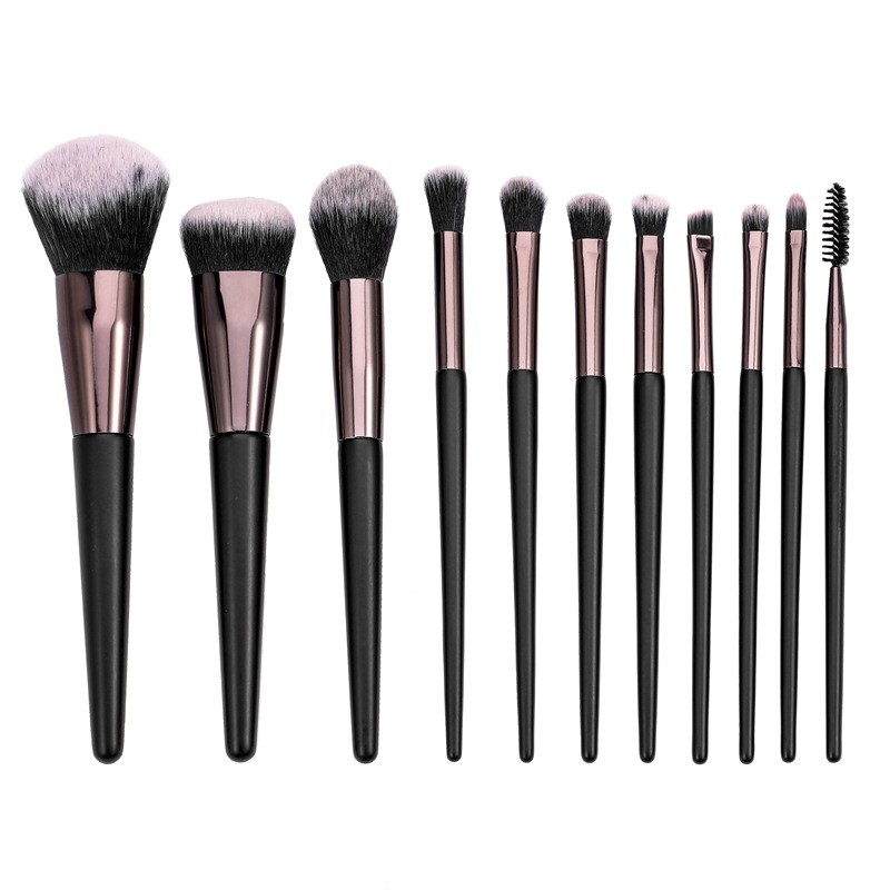 Makeup Brush Set Factory - BS11A Professional 11pcs Vegan Foundation Eye Shadow