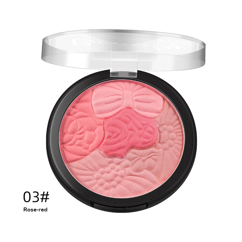 Powder Blush Manufacturer - ANSH-001A2 Makeup Flower Powder 3d Rose Baked